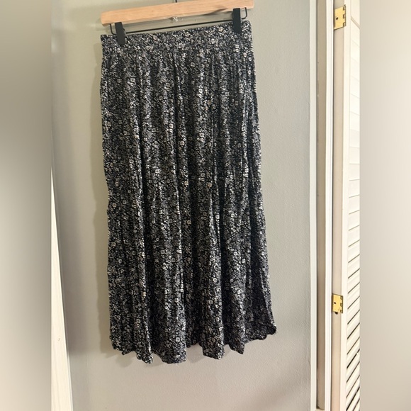 Cynthia Rowley Black and Yellow Maxi A-Line Skirt - Picture 1 of 7
